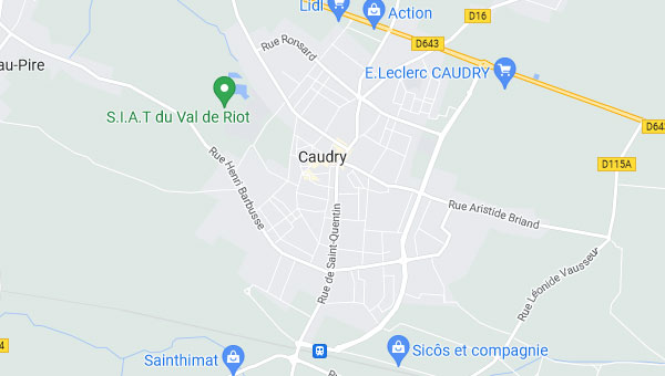 Plan de la ville de Caudry