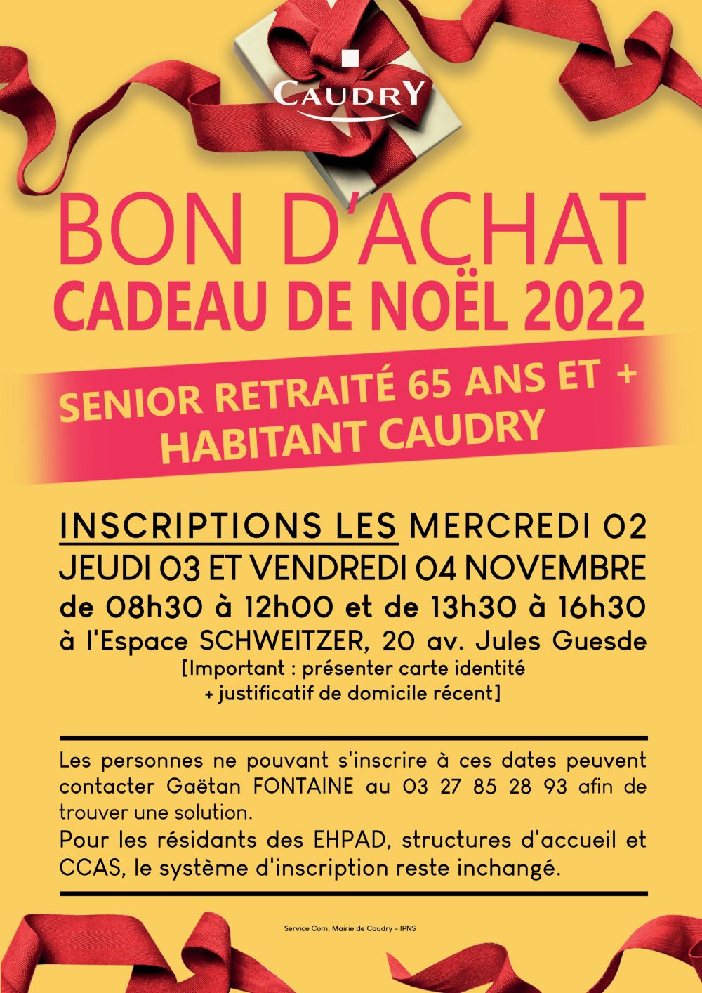Bon d'Achat Cadeau de Noël 2022  - Vivre à Caudry - Actualités  Caudrésiennes