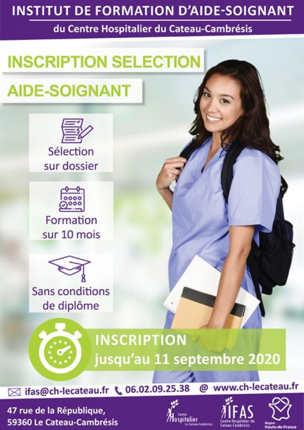 Inscription sélection aidesoignant Vivre à Caudry Actualités