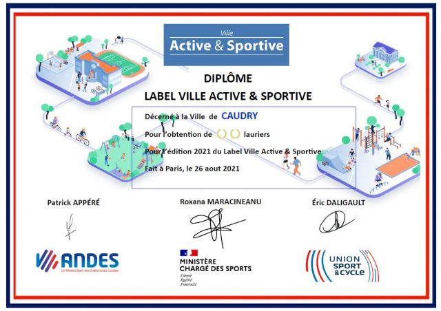Caudry conserve son label " ville active et sportive " :  2 lauriers ...