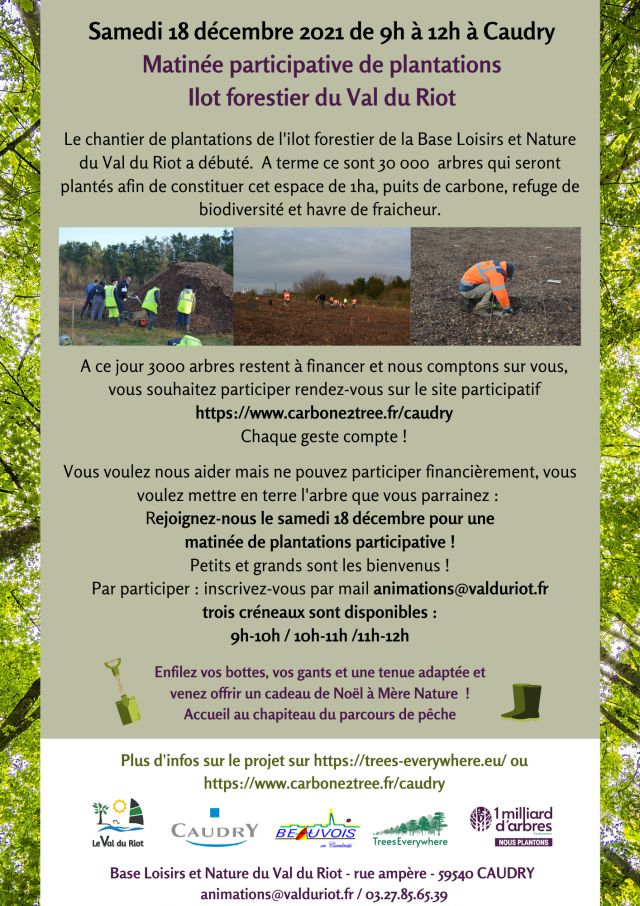 Matinée participative de plantations Ilot forestier du Val du Riot ...