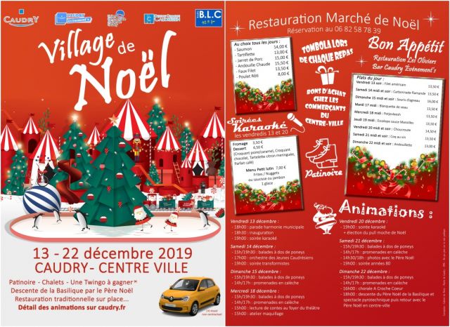 Programme des animations du Village de Noël 2019 à Caudry ...
