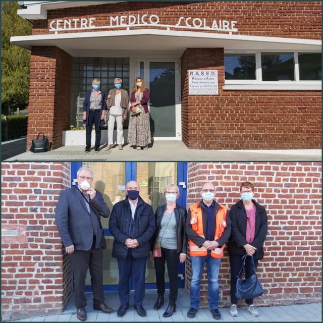 Visite du centre Médico-Scolaire et du bâtiment de la Croix Rouge française ...