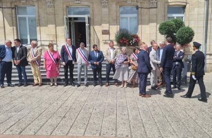 Olivier Becht, Ministre du Commerce extérieur, en visite à Caudry