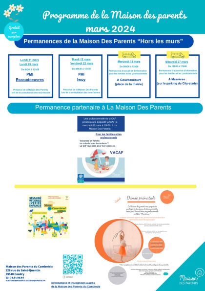 Permanences maison des parents