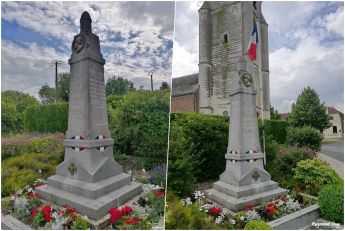 réfection du monument aux morts d'Audencourt.