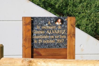 Réinstallation de la stèle de Ginette Alvarez ...